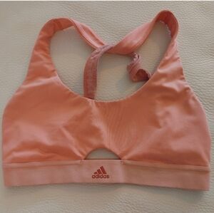Adidas Strappy Open Back Sports Bra - Orange - Small